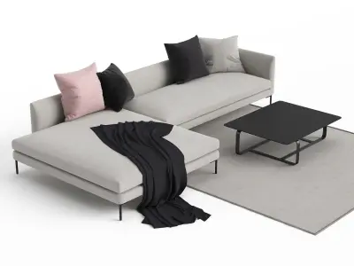 BLADE Sofa Low-poly 3D model