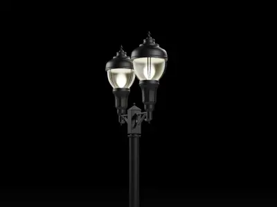 City Streetlight Decor High Poly 3D model