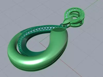 Multi piece pendant or Necklace 3D print model