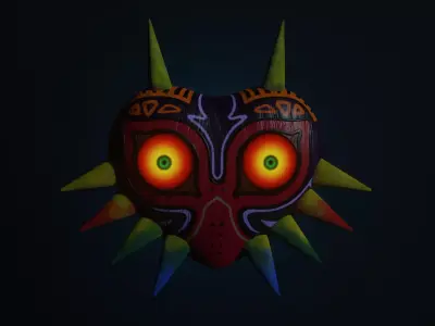 Majoras Mask Free low-poly 3D model