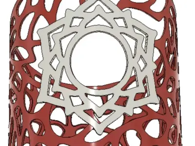 7 Chakras Glass Vase Holder 3D Model Collection