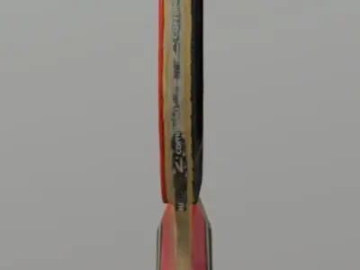 old ping pong racket 3D model