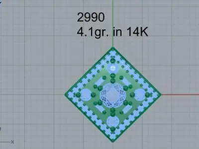 Rhombus Diamond Pendant 2990 3D print model