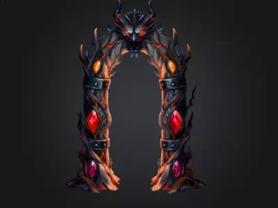 Demonic Portal Low-poly 3D model