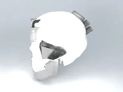 Robot skull Free 3D model