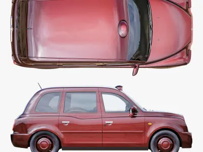 London taxi hackney carriage TX4 3D model