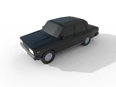 Lada 2105 1980 - 1582 poly - 6 Diffirent Colour Low-poly Low-poly 3D model
