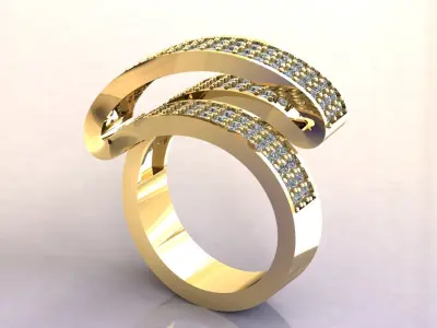twisted ring 3D print model