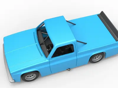 Vintage NASCAR race truck Scale 1 to 25 3D print model