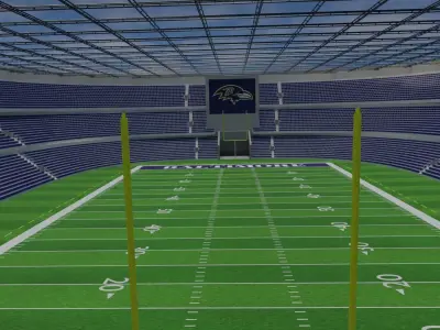 Baltimore Ravens - American Football Stadium Low-poly 3D model