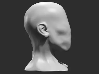 human head modern sculpture 3d print model 76 3D print model