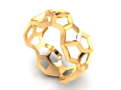 Ring M156 The luxury female abstract  ring wedding 3D print model