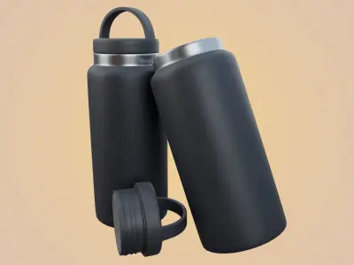 RND Water Bottle Low-poly 3D model