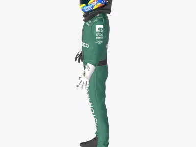 F1 Aston Martin Suit 2024 3D model