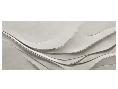 Beige Abstract Wall Art 3D model