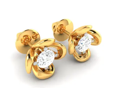 Women Diamond Earrings 3D print model