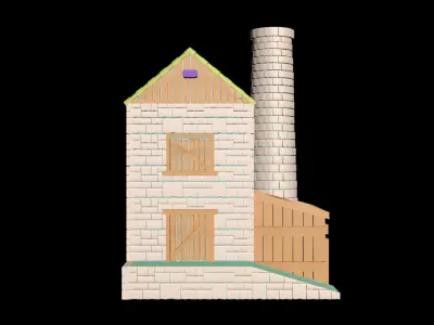 Medieval House 54 3D print model 3D model