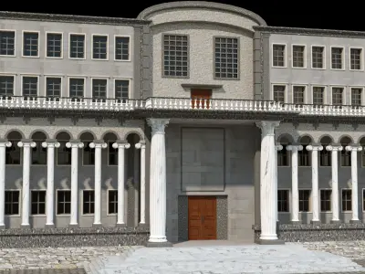 building roman temple 3D model