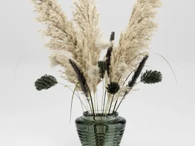  Bouquet04 dry pampas and grass 3D model