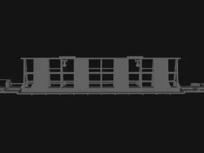HO Trinity Industries A-Frame Track Panel Turnout Car 3D print model