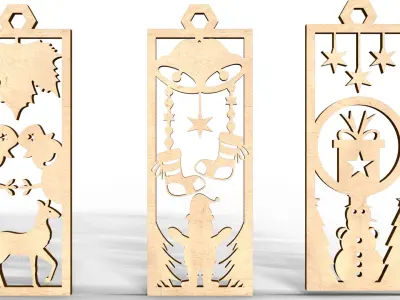 Play deco For Christmas Low-poly 3D model