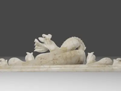 Decorative Stone Relief Sculpture 3D model