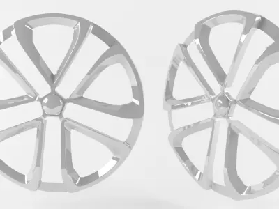 RingForTire silver wheel rim Free 3D model