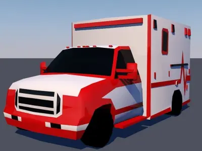 Low poly vehicles car Low-poly 3D model