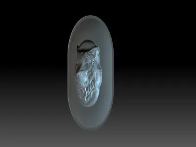 Cover with a tiger head 3D print model