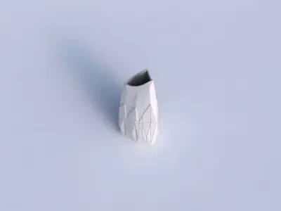 Vase curved tipping triangle 2 with partial random triangle p... 3D print model