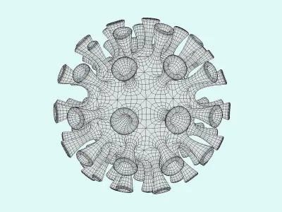 Virus coronavirus 3D model