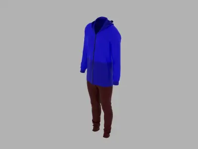 Sport Suit Low-poly 3D model 53