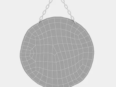 fishing sign 01 Low-poly 3D model