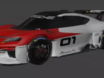 Porsche Mission R Concept 2021 - 3D Racing Car Low-poly 3D model