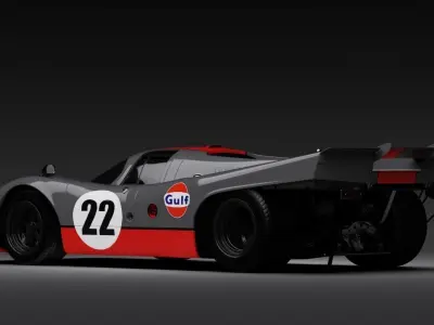Porsche 917k 1969 Gulf 3D model