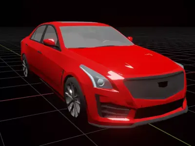 Cadillac cts Low-poly 3D Model Low-poly 3D model