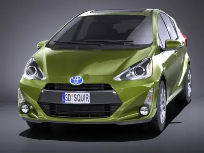 Toyota Prius C 2016 VRAY 3D model