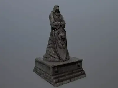 statue 3 lord of rings Low-poly 3D model