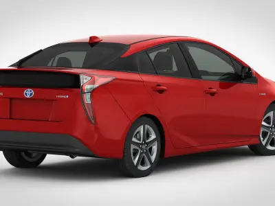 Toyota Prius 2016 detailed interior 3D model