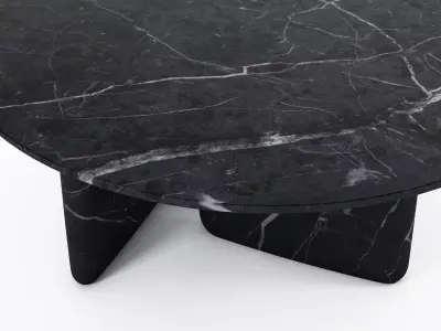 Tobi-Ishi table with rectangular shape 3D model