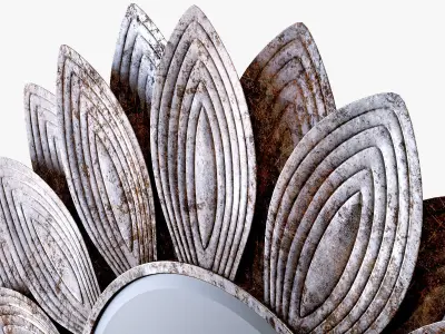 Surya helios champagne wall mirror 3D model