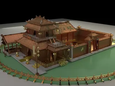 Chinese ancient house 3D model 25