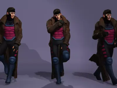 Gambit Deadpool Wolverine Channing Tatum X-man Marvel 3D model