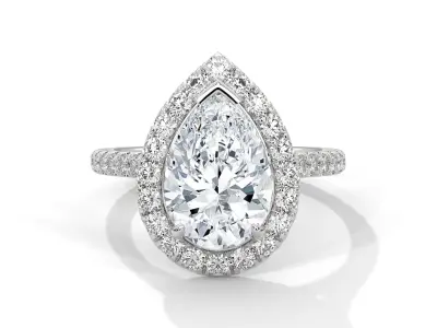 solitaire ring with detail images and 360 render videos 54 3D print model