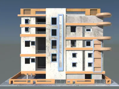 laos Game Building 3 Low-poly 3D model