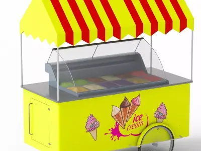 Ice Cream Cart 3D model