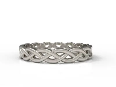 Celtic Knot Eternity Band Ring 4 mm wide 3D print model