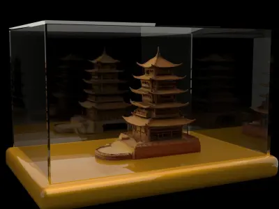 Chinese ancient  house  3D model buy