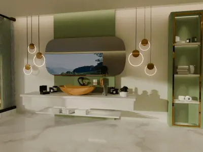 Modern Luxury Bathroom 3D model