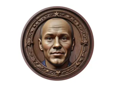 Andres Iniesta Footballer Medallion 3D print model